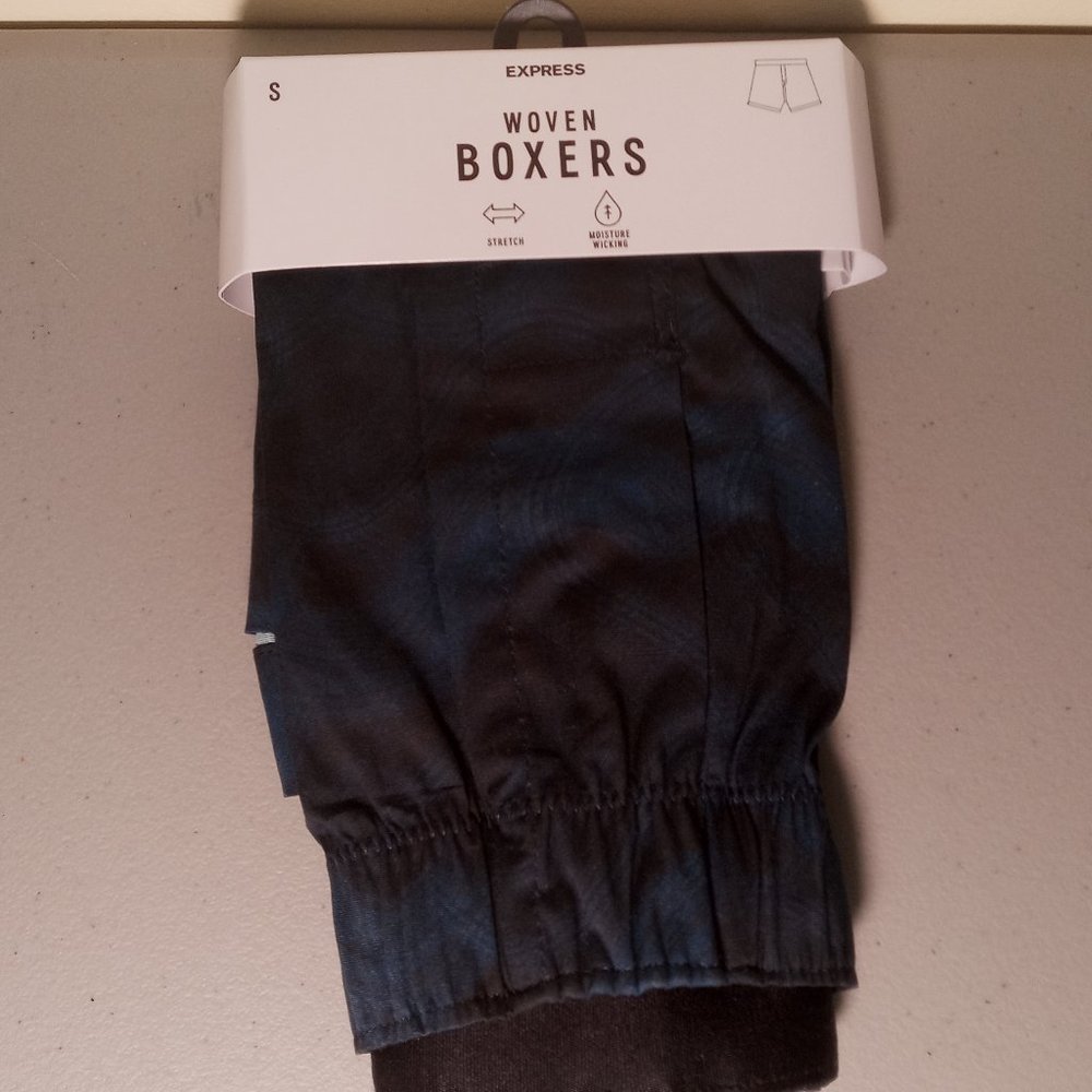 Express Woven Men's Boxers Navy/Black, Small, Stretch, Moisture wicking …